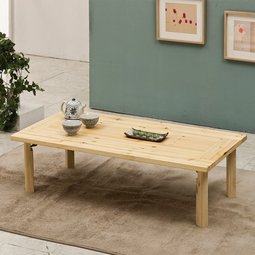 소나무 원목 접이식 테이블 대 1200